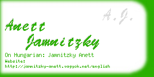 anett jamnitzky business card